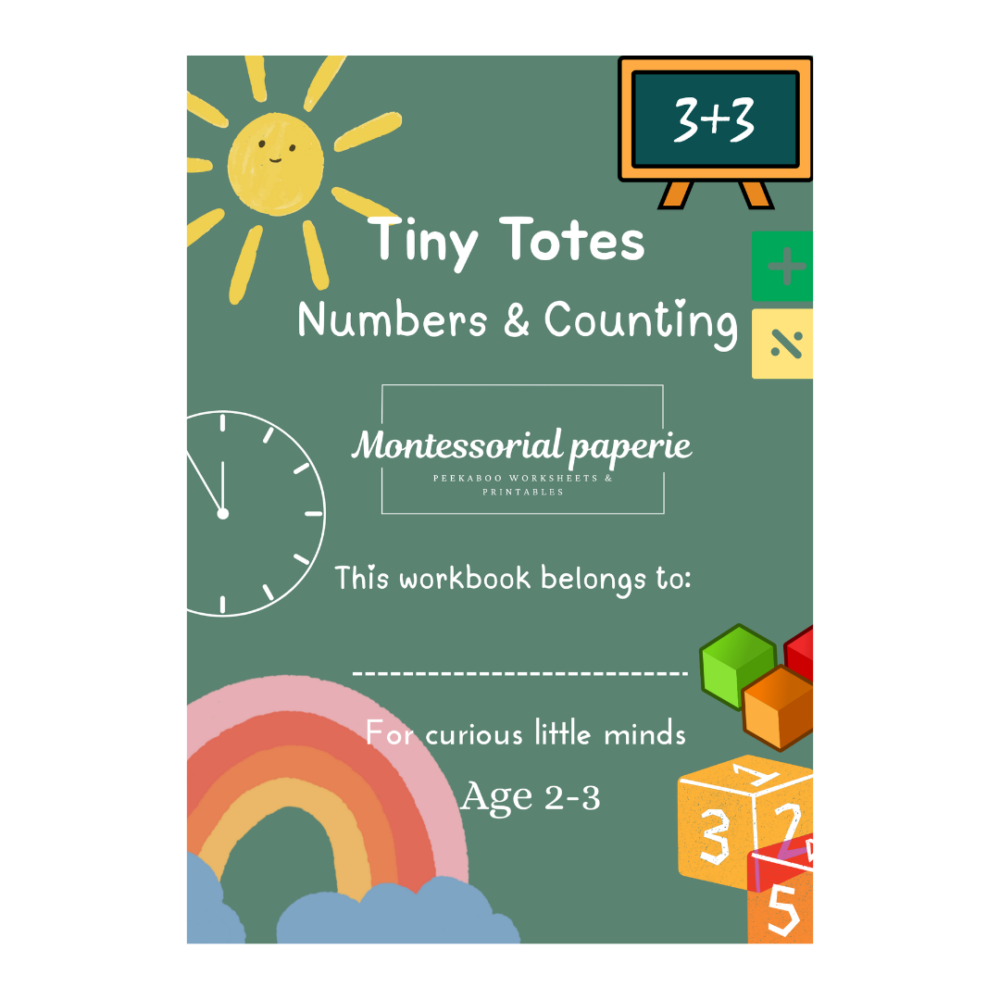Tiny Totes Numbers & Counting Workbook for ages 2-3 – montessorialpaperie