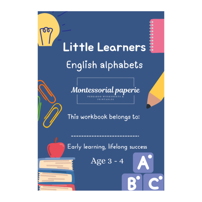 Little Learners English Alphabets Workbook for 3-4 Year Kids